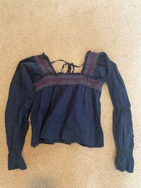 Cake For Dinner Navy Top Size Medium